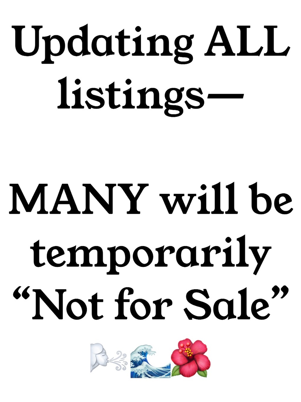 AVAILABLE ASAP! 🙏 Mahalo for your patience